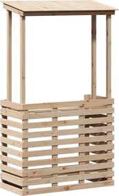 vidaXL Masă bar de exterior cu acoperiș, 112,5x57x195,5 cm, lemn masiv
