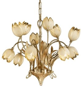 Candelabru 12 brate LUX realizat manual Tulipani