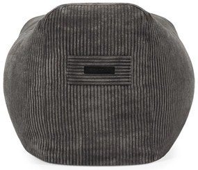 Fotoliu bean bag crem cu tapițerie din catifea reiată Snug 130 – SLOWDOWN