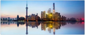 Tablou - Cerului dimineții deasupra Shanghaiului (120x50 cm)