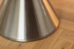 Masa Rotunda, Metal, Argintiu, Marmura Optic, ELEGANCIA 130cm, A-45899 VC