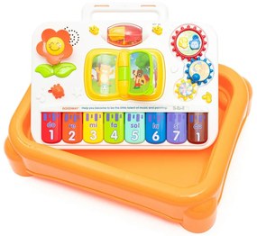 Masă educativă muzicală multifuncțională Baby Mix 3in1, galben