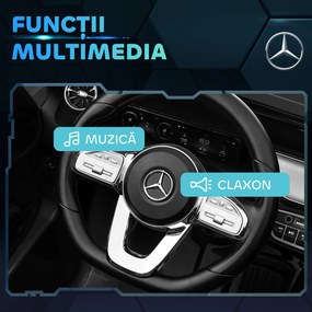 HOMCOM Mașină Electrică pentru Copii 3-8 Ani cu Telecomandă și Claxon, Negru, 111.5x69x52.5 cm | Aosom Romania