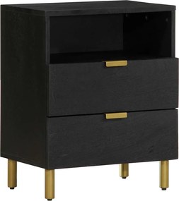 vidaXL Noptieră, negru, 50x33x62 cm, lemn prelucrat