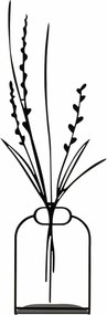 Accesoriu decorativ FLOWERPOT-3, negru, metal, 19x44 cm
