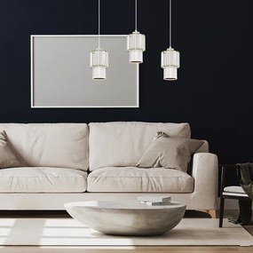 Lustră pe cablu BLANCO 3xE27/60W/230V albă