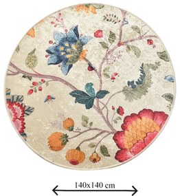 Covoras baie Arya, Multicolor, 100% poliester, D 140 cm