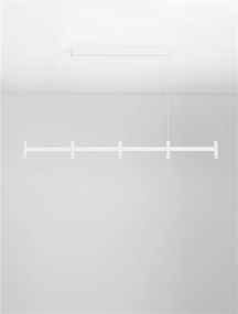 Lustra liniara cu 5 spoturi LED 3000K POETIC alb