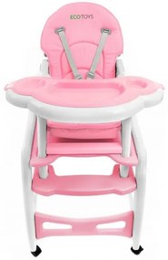 Scaun de masa 3 in 1 Ecotoys HC-223 Roz