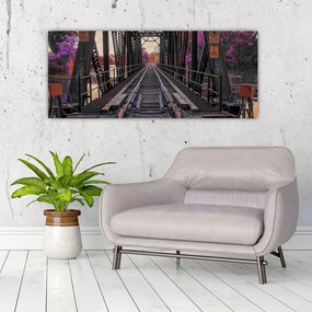 Tablou  cu pod de cale ferată (120x50 cm), în 40 de alte dimensiuni noi