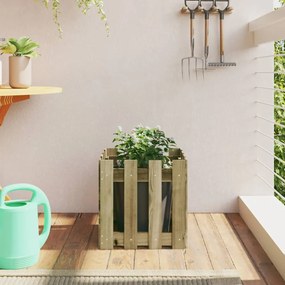 vidaXL Jardinieră grădină design gard 40x40x40cm lemn de pin impregnat