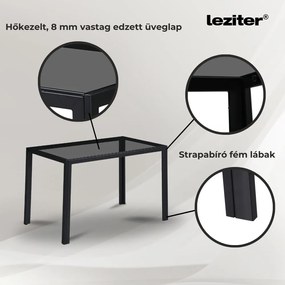 Set de masă Karen 4+1 negru-maro