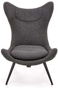 Fotoliu Atlantis antracit/negru H106 cm