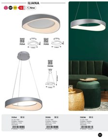 Lustra LED aplicata design circular Iliana 52cm