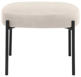 Fotoliu cu taburet crem cu tapițerie din catifea Jerry – Støraa