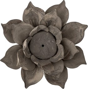 Suport pentru lumânare vintage din ceramică bej cu nuanțe de maro, 13x5,5 cm, „Eira"
