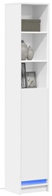 vidaXL Dulap cu LED, alb, 36x32,5x200 cm, lemn prelucrat