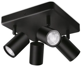 Spot LED RGBW dimabil IMAGEO 4xGU10/4,9W/230V negru Wi-Fi WiZ