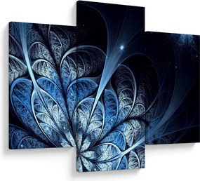 Tablou - Floare albastru închis (90x60 cm)