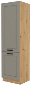 Dulap de bucătărie pentru alimente Lucid 60 DK 210 2F (Stejar artisan + claygrey). 1045515