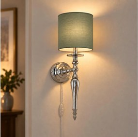 BRILAGI - Lampă de perete NUBILA 1xE27/60W/230V crom lucios/verde