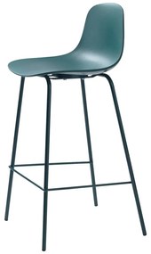 Scaun de bar petrol din plastic (înălțime șezut 67,5 cm) Whitby – Unique Furniture