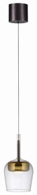 Pendul LED Smart cu Telecomanda, CCT, Sticla, Auriu, Q-KON