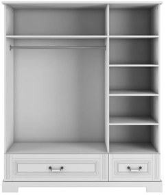 Dulap elegant Ines alb cu 3 usi H180 cm