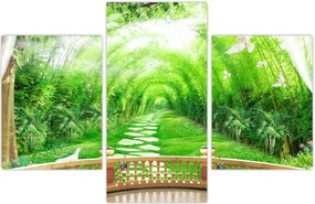 Tablou - Privire la grădina tropicală (90x60 cm)