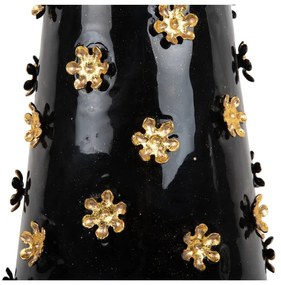 Măsuță auxiliară rotundă din metal ø 50 cm Golden Flowers – Leitmotiv