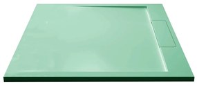 Cadita compozit pentru dus Inter Ceramic patrata 90x90 cm verde menta