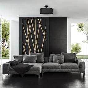 Lustră pe tijă ALBA 3xE27/15W/230V neagră