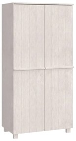 Sifonier, alb, 89x50x180 cm, lemn masiv pin Alb, 1
