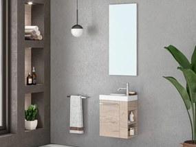 Set mobilier baie (masca si lavoar) Kolpa San Kiki 51x25xH51 cm, deschidere stanga, bej (craftwood)