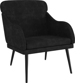 vidaXL Fotoliu, negru, 63x76x80 cm, catifea