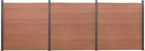 vidaXL Set panouri pentru gard, maro, 526x186 cm, WPC
