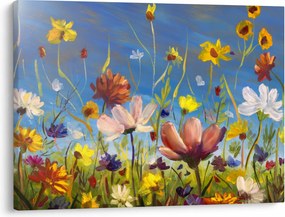 Tablou cu luncă înflorită (70x50 cm)