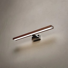 Brilagi-LED Iluminare pentru oglindă de baie WOODY MIRROR 3în1 LED/12W/230V IP44 crom/stejar cireș