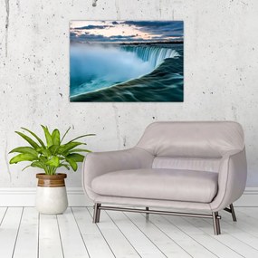 Tablou pe sticlă cu cascadele (70x50 cm)