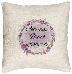 Perna Decorativa Canapea pentru Soacra 1, 40x40 cm, Cu fermoar