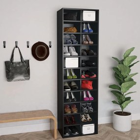 vidaXL Pantofar, negru, 54 x 34 x 183 cm, pal