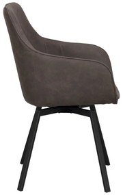 Set de scaune de sufragerie gri 2 buc. tapițat Alison – Rowico