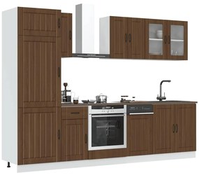 vidaXL Set dulap de bucătărie din 8 piese „Kalmar” stejar maro lemn