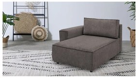 Modul pentru canapea maro deschis cu tapițerie din catifea reiată (cu colț pe partea stângă ) Nihad modular – Bobochic Paris