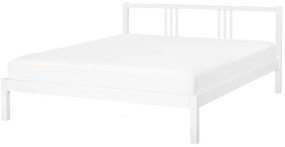 Pat matrimonial 140 cm VALLES (cu somieră) (alb). 1007546