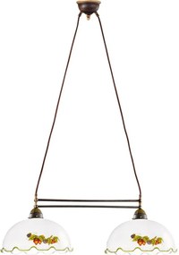 Kolarz 731.82.114 - Lustră pe cablu NONNA 2xE27/75W/230V bordo/căpșuni