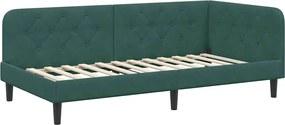 vidaXL Cadru de pat colțar Verde închis 90 x 200 cm Catifea