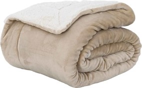 vidaXL Pătura de aruncat Bej 220 x 240 cm Molton