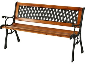 Bancă de grădină Paula, 125 x 52 x h. 73 cm, lemnde chirpici