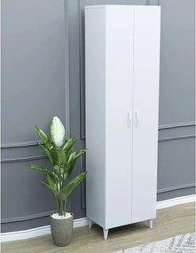 Dulap multifunctional cu 8 rafturi  culoare alb185x49x32 cm